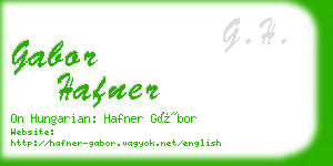 gabor hafner business card